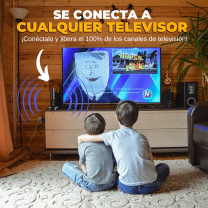 Antena HDTV 4K Universal TV™ UltraHD | +1000 Programas Gratis + Base Magnética Regalo 🎁